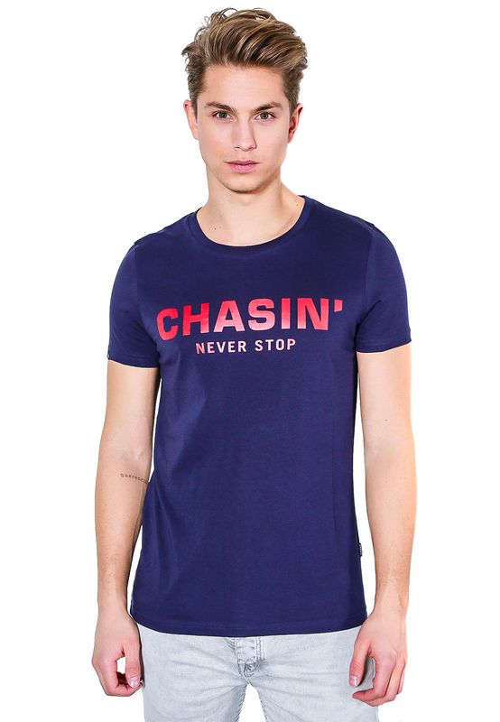 Chasin Herren T-Shirt DUELL Dunkelblau Speed Navy Ansicht