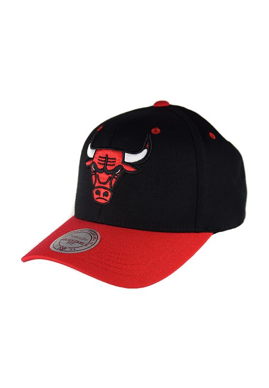 Mitchell & Ness Snapback Cap INTL151 CHICAGO BULLS Schwarz Rot Ansicht
