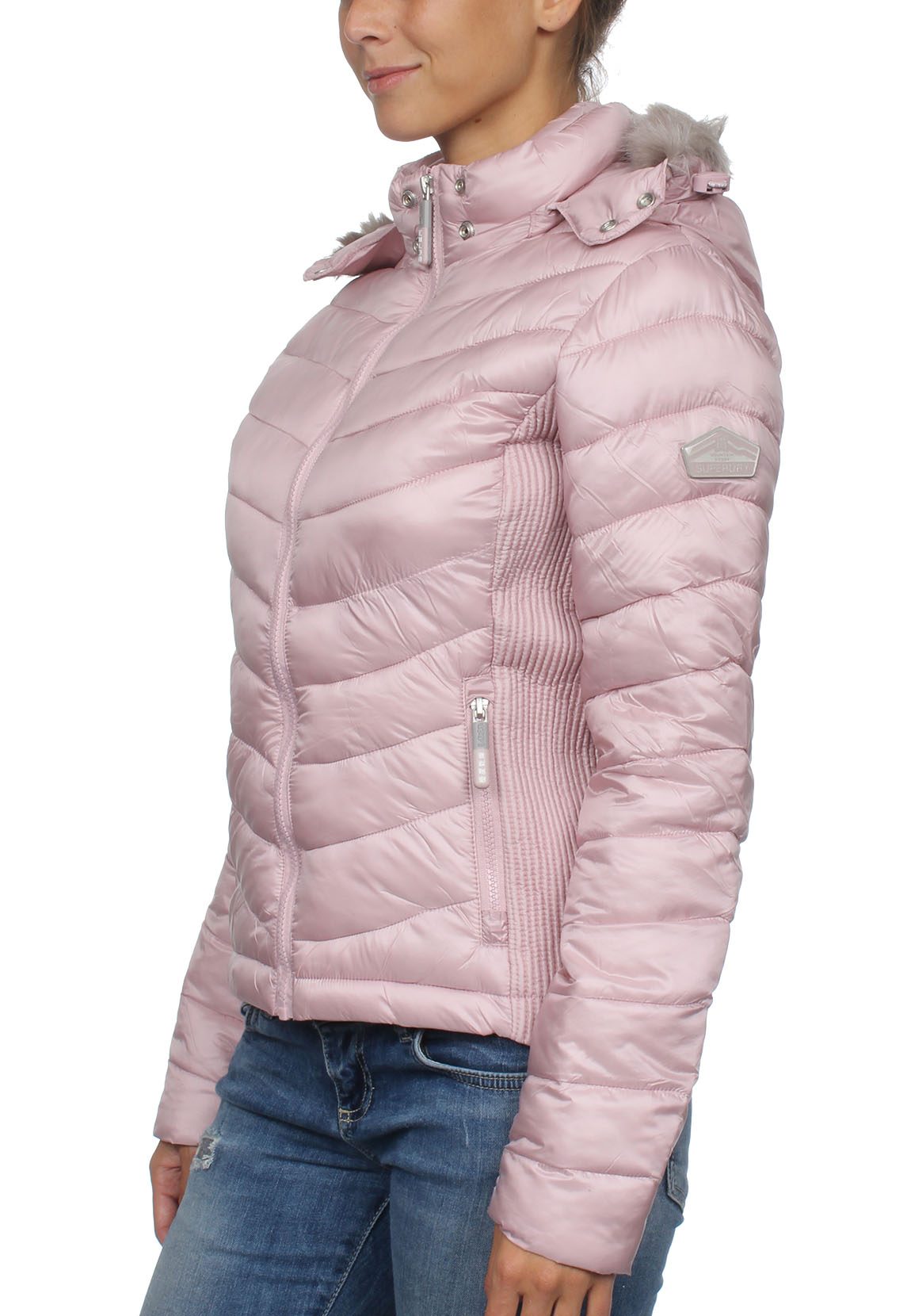 Superdry Damen Jacke HOODED LUXE CHEVRON FUJI Superdry Damen Jacke HOODED LUXE CHEVRON FUJI