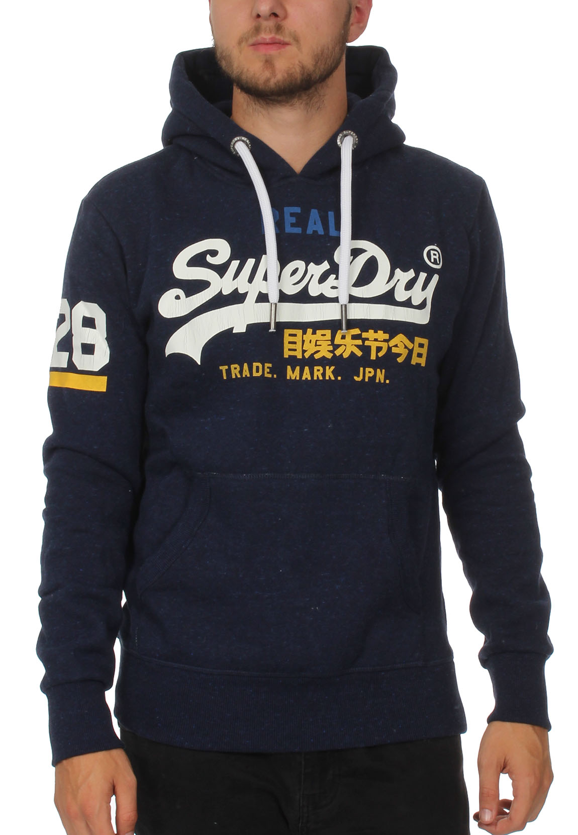 superdry vintage logo tri hoodie