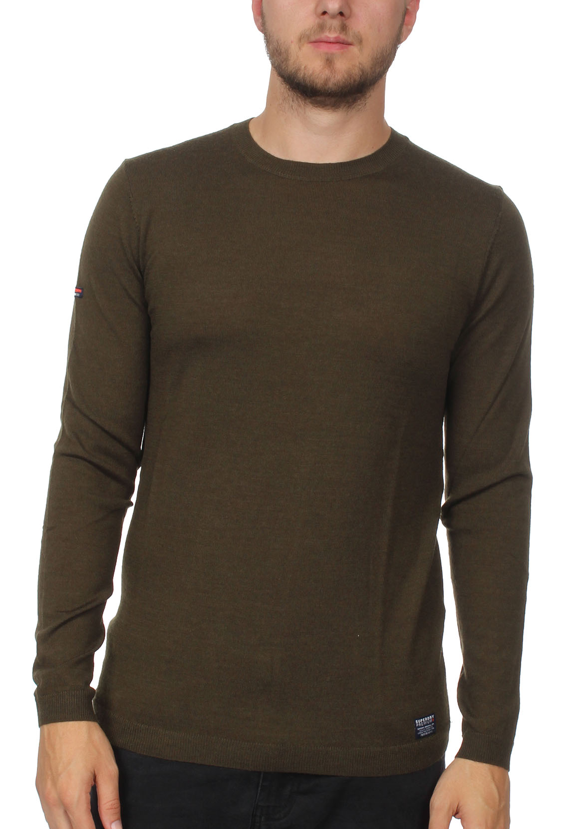 Superdry Herren Series Crew Sweatshirt Pullover Weiß