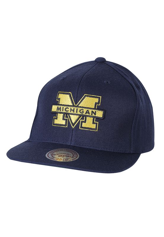 Mitchell & Ness Snapback Cap NCA INTL225 MICHIGAN Dunkelblau Ansicht