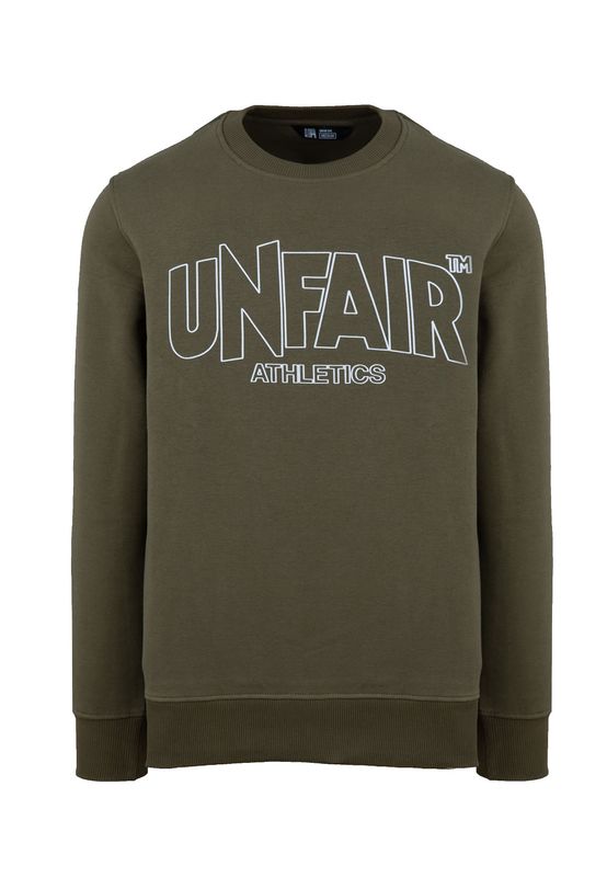 Unfair Athletics Herren Sweatshirt CLASSIC LABEL OUTLINES UNFR18-092 Khaki Olive Ansicht