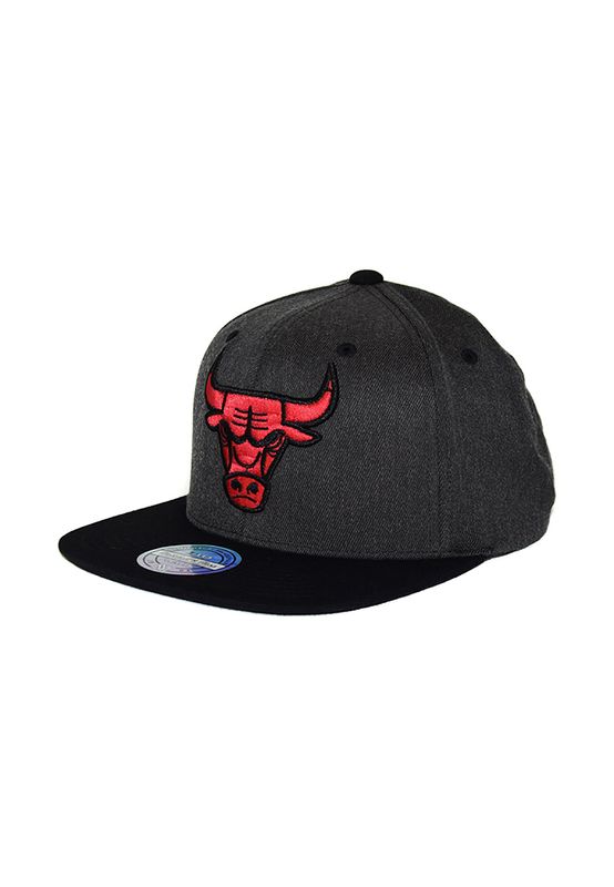 Mitchell & Ness Cap HUD020 CHICAGO BULLS Grau Schwarz Ansicht