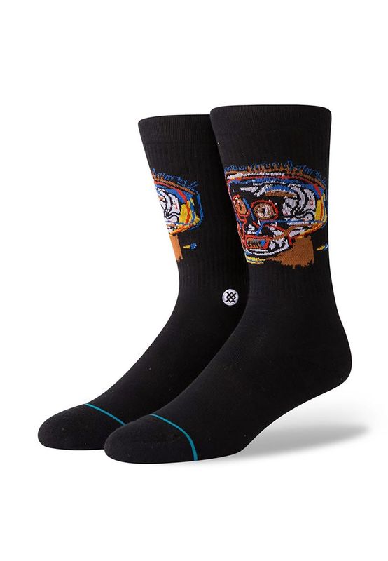 Stance Herrensocken JEAN MICHEL BASQUIAT HEAD CASE Black Ansicht