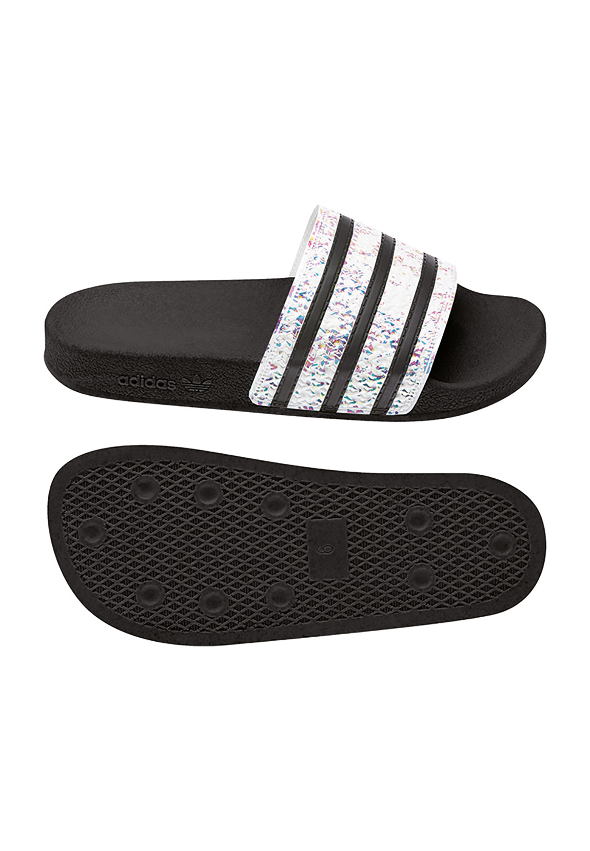 Dettagli su Adidas Originals Ciabatte da Bagno Adilette CG6256 Nero Brillantini Bianco Dettagli su Adidas Originals Ciabatte da Bagno Adilette CG6256 Nero Brillantini Bianco