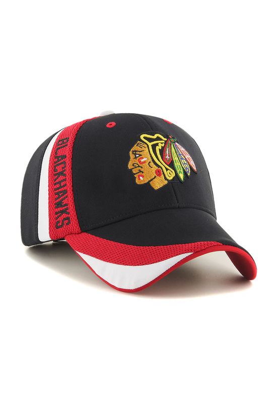 47 Brand MVP Adjustable Cap CHICAGO BLACKHAWKS H-NTRZN04OFV-BK Schwarz Ansicht