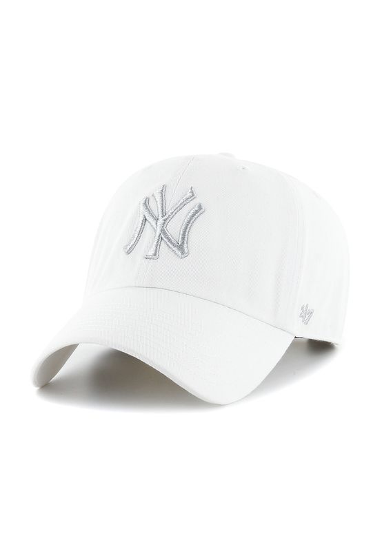 47 Brand Clean Up Adjustable Cap NY YANKEES B-MTCLU17GWS-WHB Weiß Ansicht