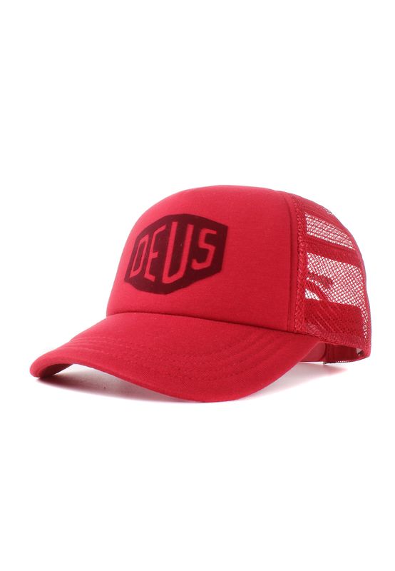 Deus Trucker Cap SUNNY SHIELD TRUCKER  DMP97774-RED-OS Rot Ansicht