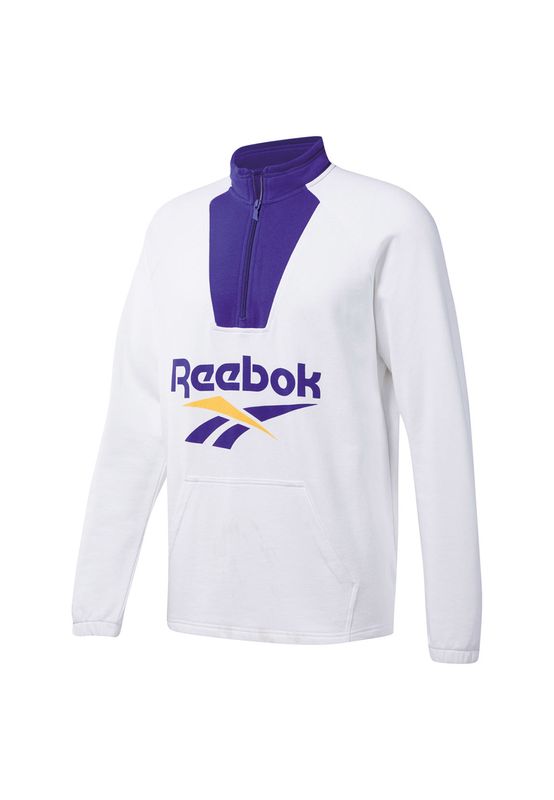 Reebok Sweater Herren CL V ZIP DX3823 Weiß Lila Ansicht