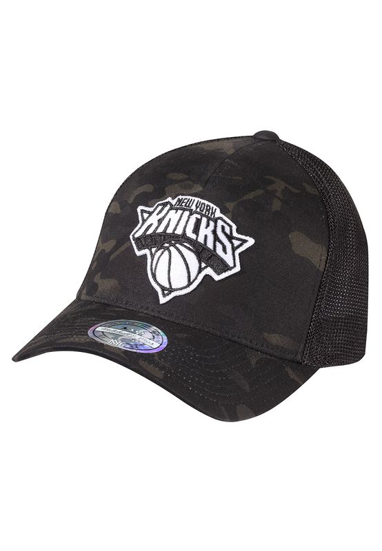Mitchell & Ness Trucker Cap INTL293 NY KNICKS Schwarz Camouflage Ansicht