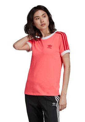 adidas Originals T Shirt Damen 3 STR Tee ED7488 Rot adidas Originals T Shirt Damen 3 STR Tee ED7488 Rot