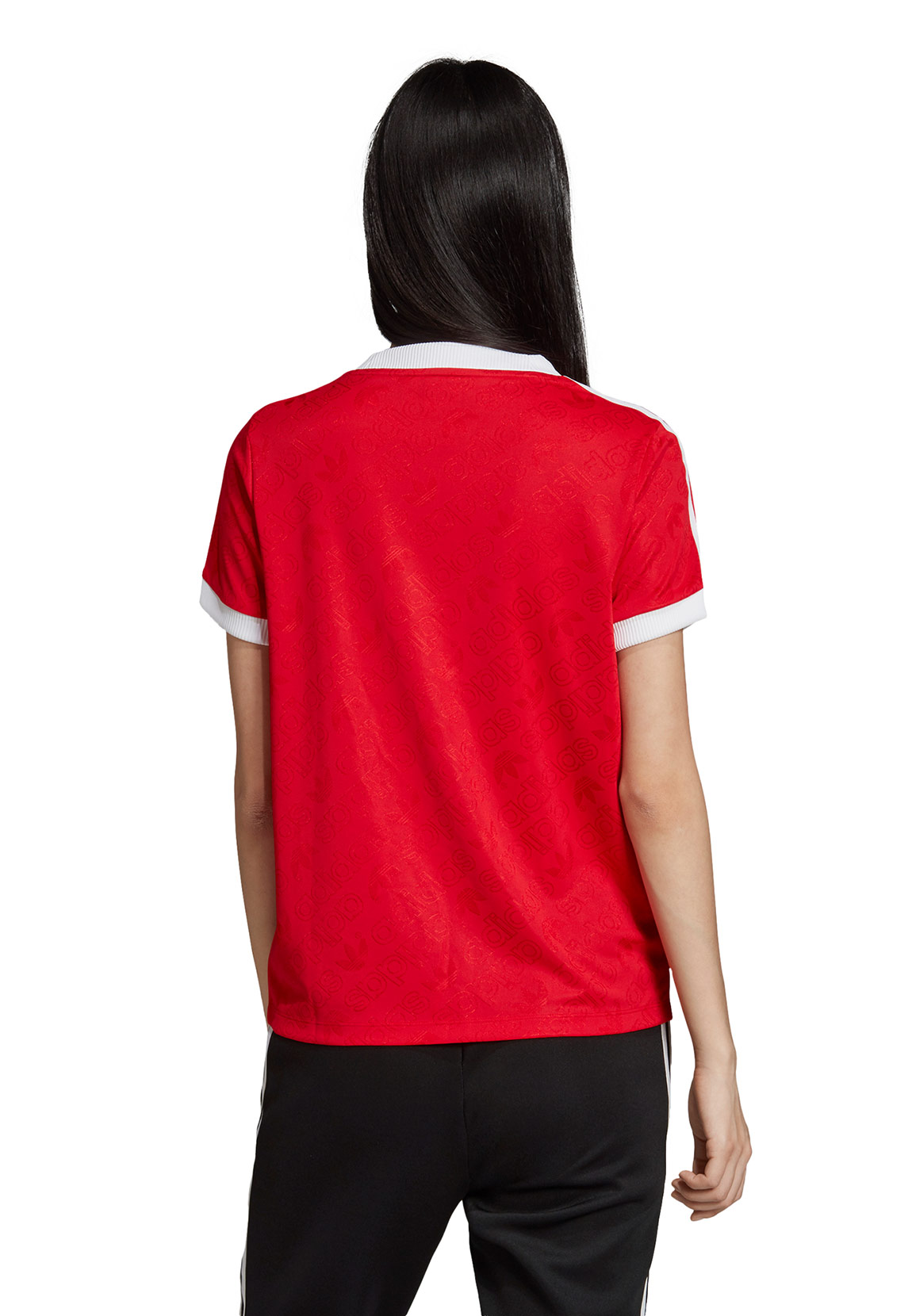 adidas Originals T Shirt Damen 3 STR Tee ED7488 Rot adidas Originals T Shirt Damen 3 STR Tee ED7488 Rot
