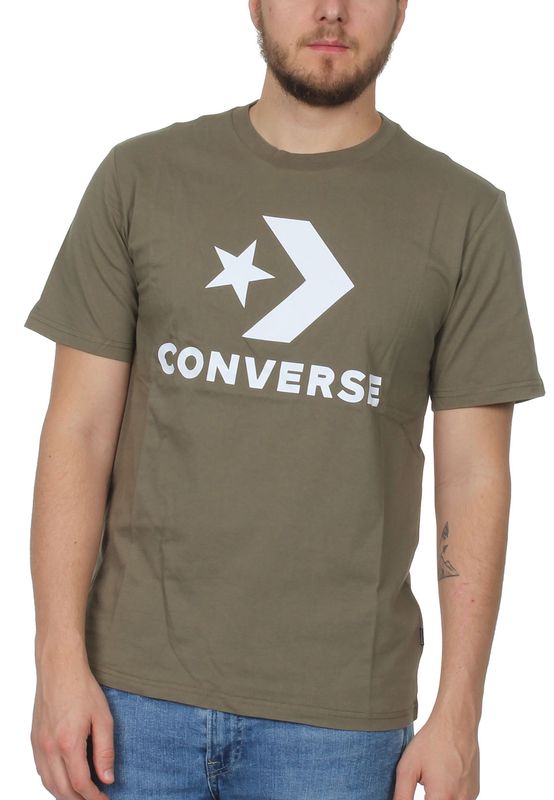 Converse T-Shirt Herren STAR CHEVRON TEE 10007888 399  Khaki Ansicht