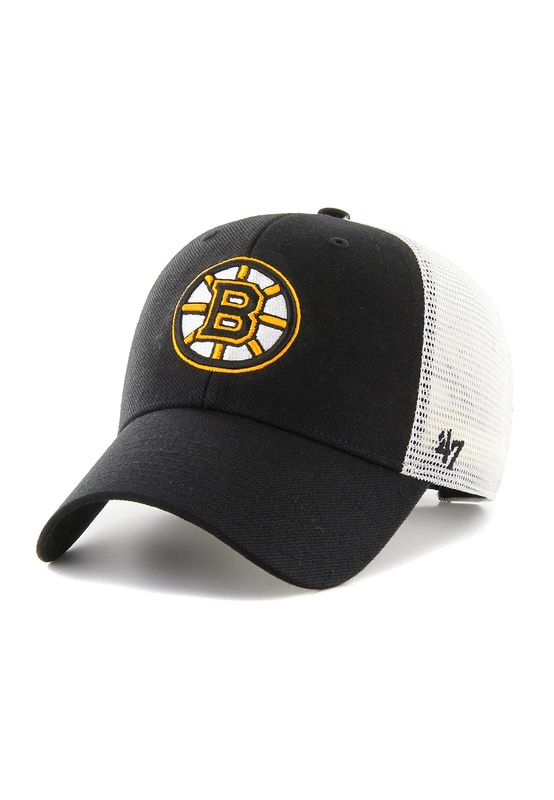 47 Brand Malvern Trucker MVP Cap BOSTON BRUINS H-MLVRN01WBV-BK Schwarz Ansicht