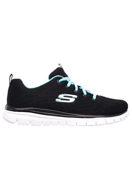Skechers Sneaker Damen GRACEFUL GET CONNECTED BKTQ 12615 Schwarz/Türkis Ansicht