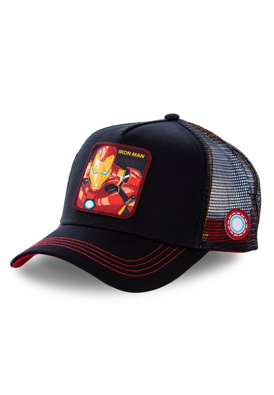 Capslab Trucker Cap IRON MAN Schwarz Ansicht