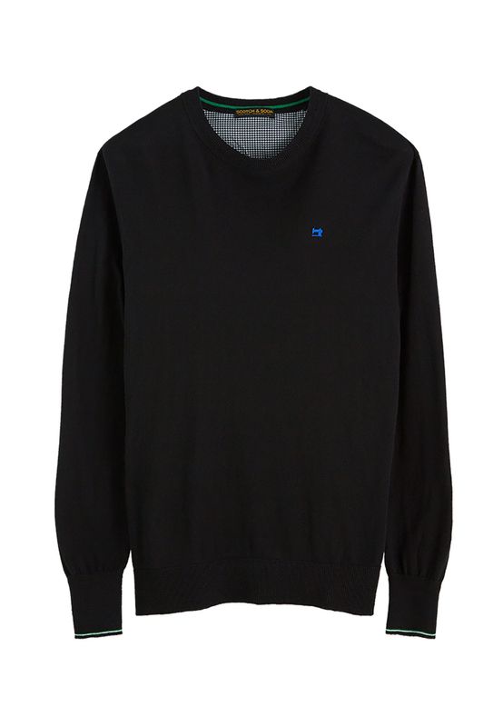 Scotch & Soda Herren Pullover CLASSIC CREWNECK 152351 Black 0008 Schwarz  Ansicht