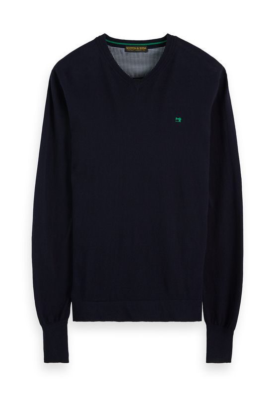 Scotch & Soda Herren Pullover CLASSIC V-NECK 152352 Navy 0004 Dunkelblau  Ansicht