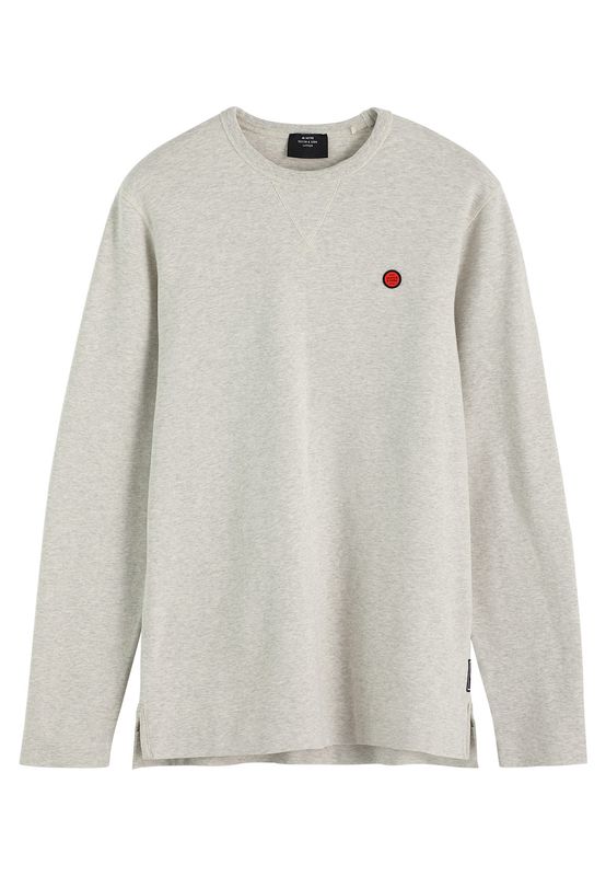 Scotch & Soda Herren Sweater CLEAN LONGSLEEVE 152258 Combo A 1161 Grau meliert Ansicht
