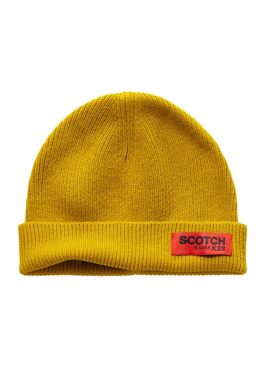 Scotch & Soda Mütze CLASSIC RIB KNIT BEANIE 152876 Gelb 0500 Ansicht