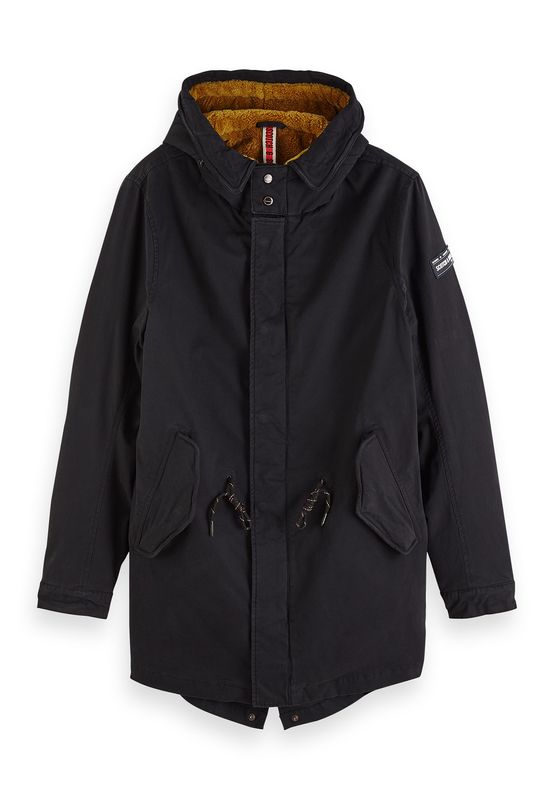 Scotch & Soda Jacket Men CLASSIC HOODED PRIMA PARKA 151999 Schwarz Black 0008 Ansicht