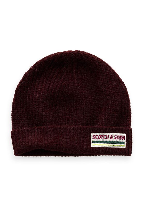 Scotch & Soda Mütze Men Beanie 152879 Dunkelrot Wine Red 3264  Ansicht