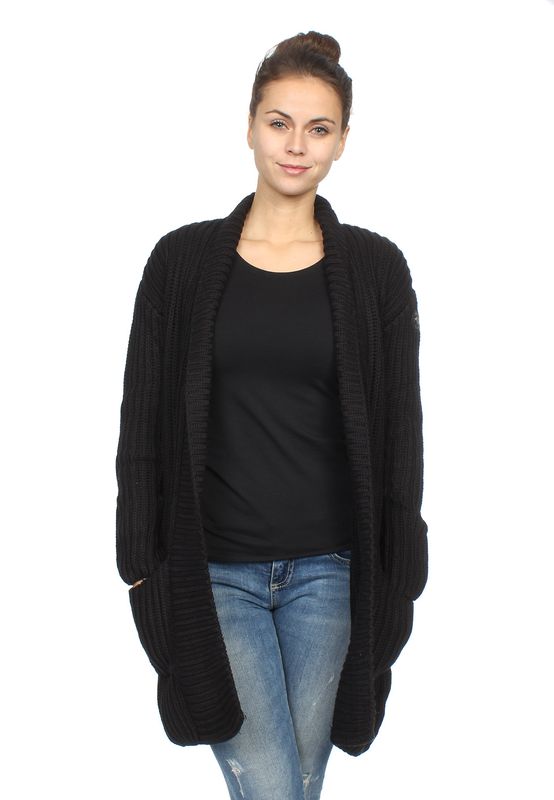 Ragwear Strickjacke Damen CILA 1921-35006 Schwarz Black Uni 1012 Ansicht