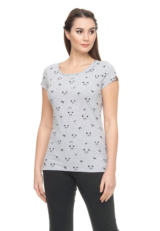 Ragwear T-Shirt Damen T-Shirt MINT PANDA 1921-10003 Grau Light Grey 3003 Ansicht