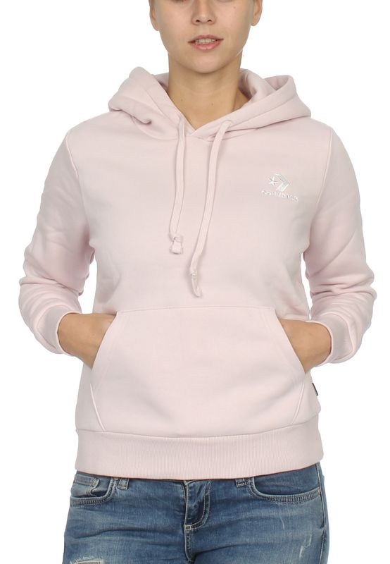 Converse Sweater Damen STAR CHEVRON PO HOODIE 10008819 Rosa 653 Ansicht