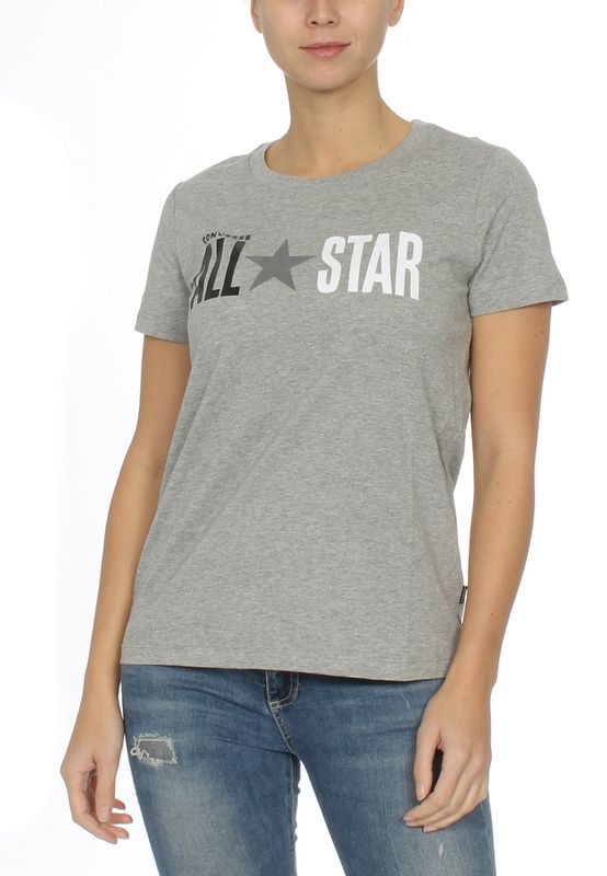 Converse T-Shirt Damen ALL STAR TEE 10017904 Grau 035   Ansicht