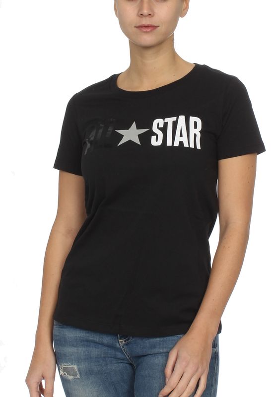 Converse T-Shirt Damen ALL STAR TEE 10017904 Schwarz 001 Ansicht
