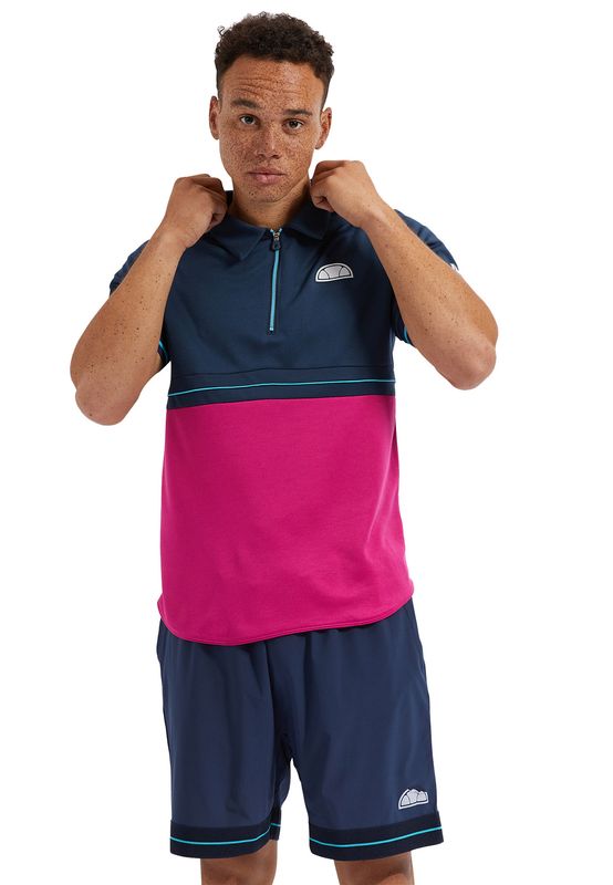Ellesse Polo Herren WESLEY POLO Dunkelblau Pink Navy Pink Ansicht