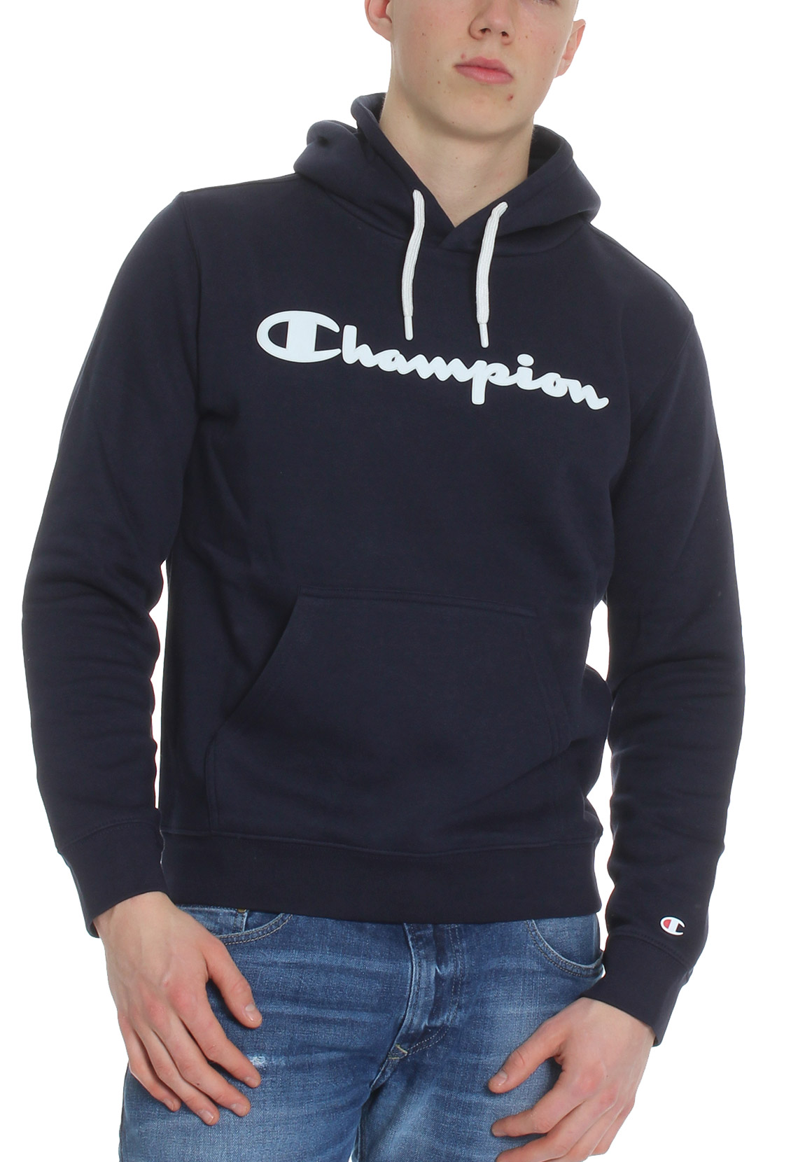 mens champion hoodie blue