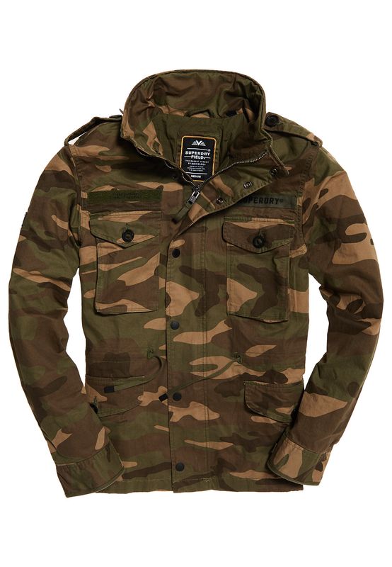 Superdry Jacke Herren ROOKIE FIELD JACKET Sand Camo Ansicht