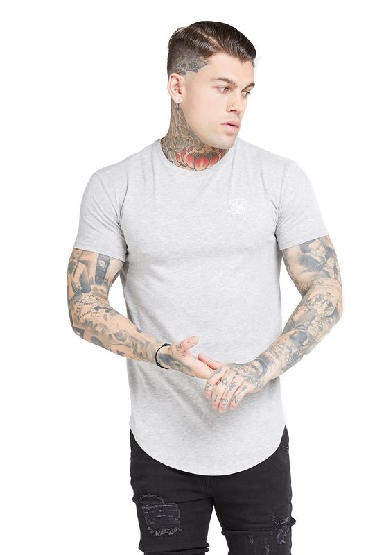 SikSilk T-Shirt Herren CORE GYM TEE SS-15815 Grey Marl  Ansicht