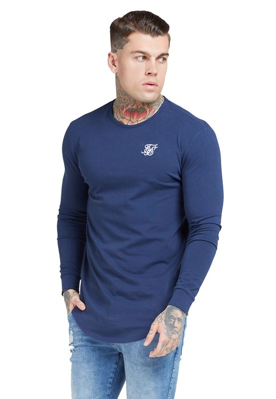 SikSilk T-Shirt Herren L/S CORE GYM TEE SS-15817 Navy Ansicht