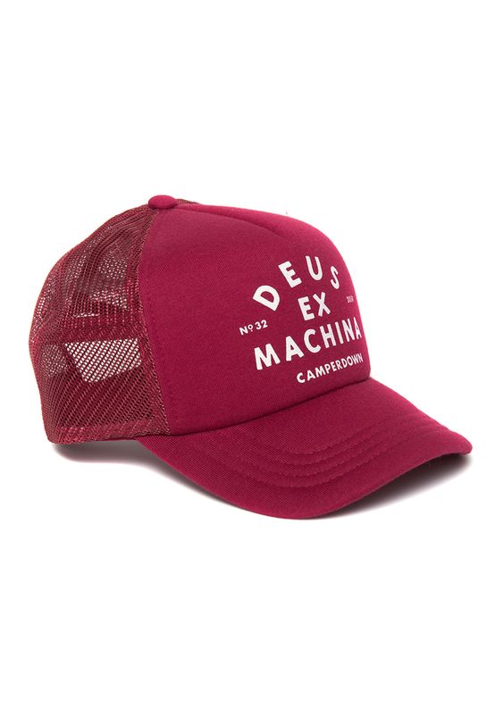 Deus Trucker Cap AUSTIN CAMPERDOWN TRUCKER DMW97106A-RED Rot  Ansicht
