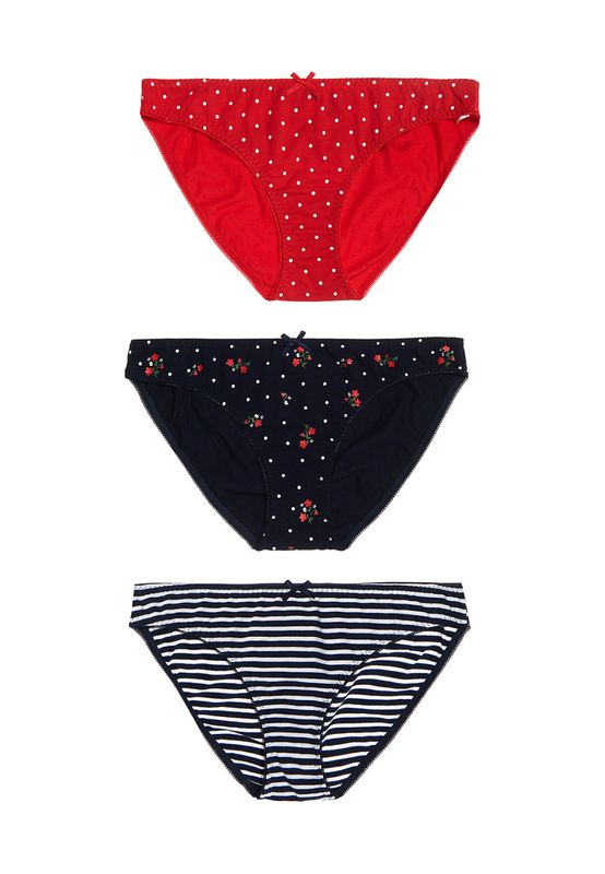Superdry Slip Dreierpack Damen SUPER STANDARD BRIEF 3 Pack Red Multipack Ansicht