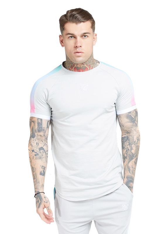 SikSilk T-Shirt Herren S/S Inset Fade Tech Tee SS-15780 Grau Ansicht