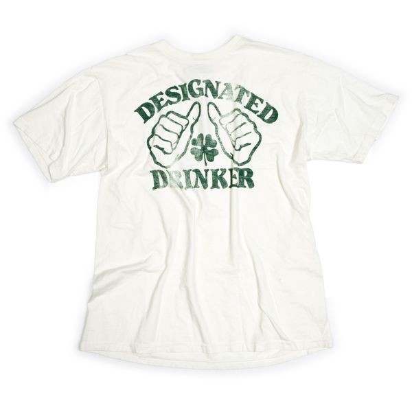 Junk Food T-Shirt Men - Designated Drinker - Weiss Ansicht