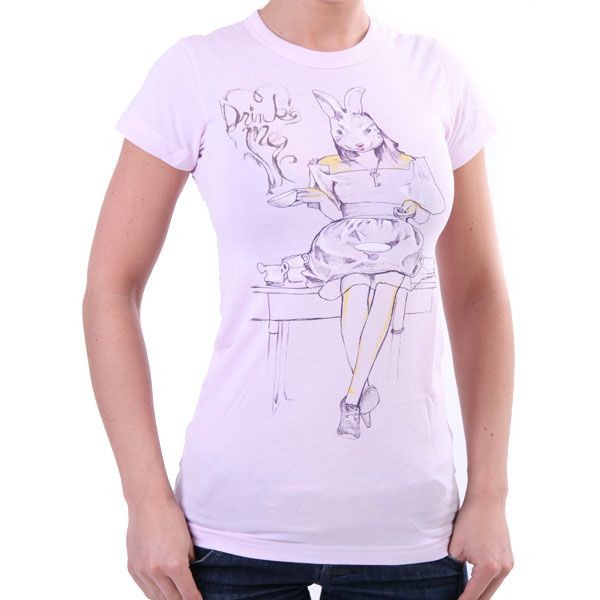 Junk Food T-Shirt Women - Drink me - Rosa Ansicht
