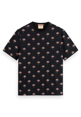 Scotch & Soda Herren T-Shirt MINI AOP 175631 0008 Schwarz 