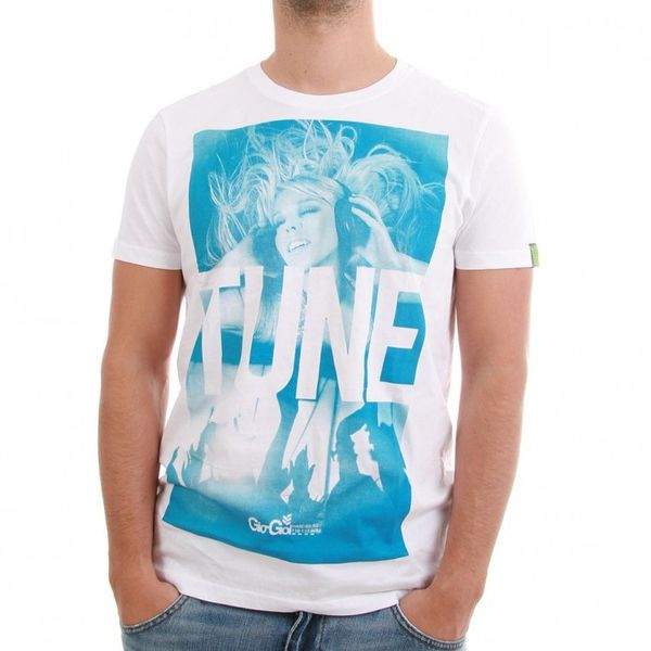 Gio Goi T-Shirt Men - TUNE - White-Blue Ansicht