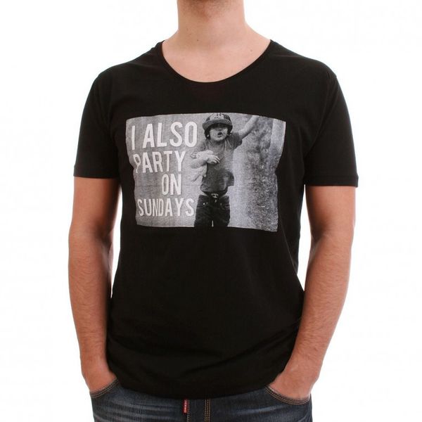 Be Famous T-Shirt Men - ALSO PARTY - Black Ansicht