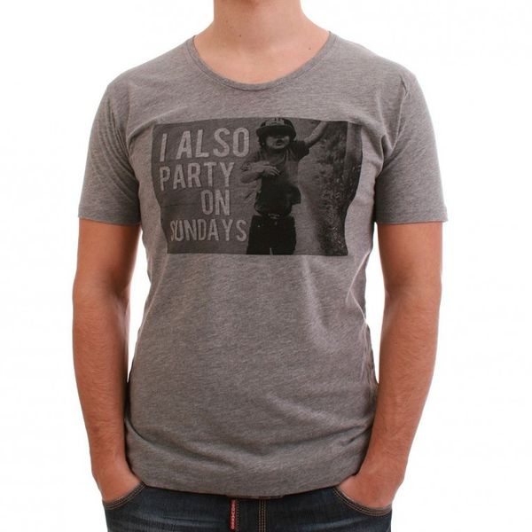 Be Famous T-Shirt Men - ALSO PARTY - Grey Ansicht