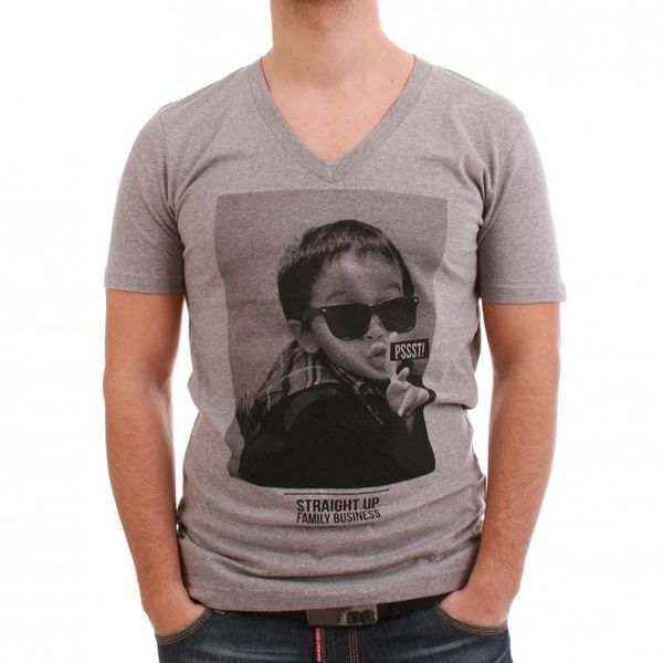 Be Famous T-Shirt Men - PSSST - Grey Ansicht