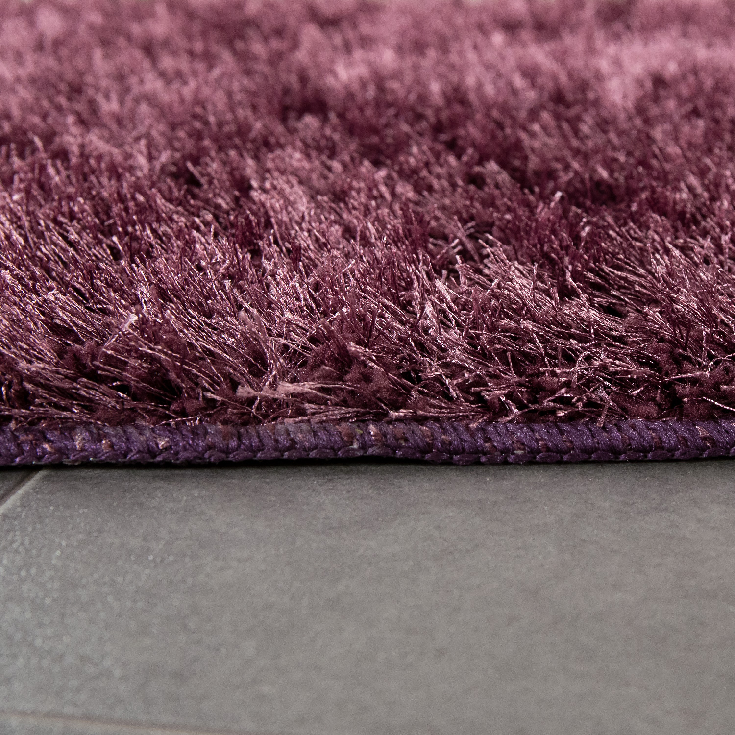 Modern Deep Pile Bathroom Rug One Colour Bathmat Non Slip In Purple Ebay