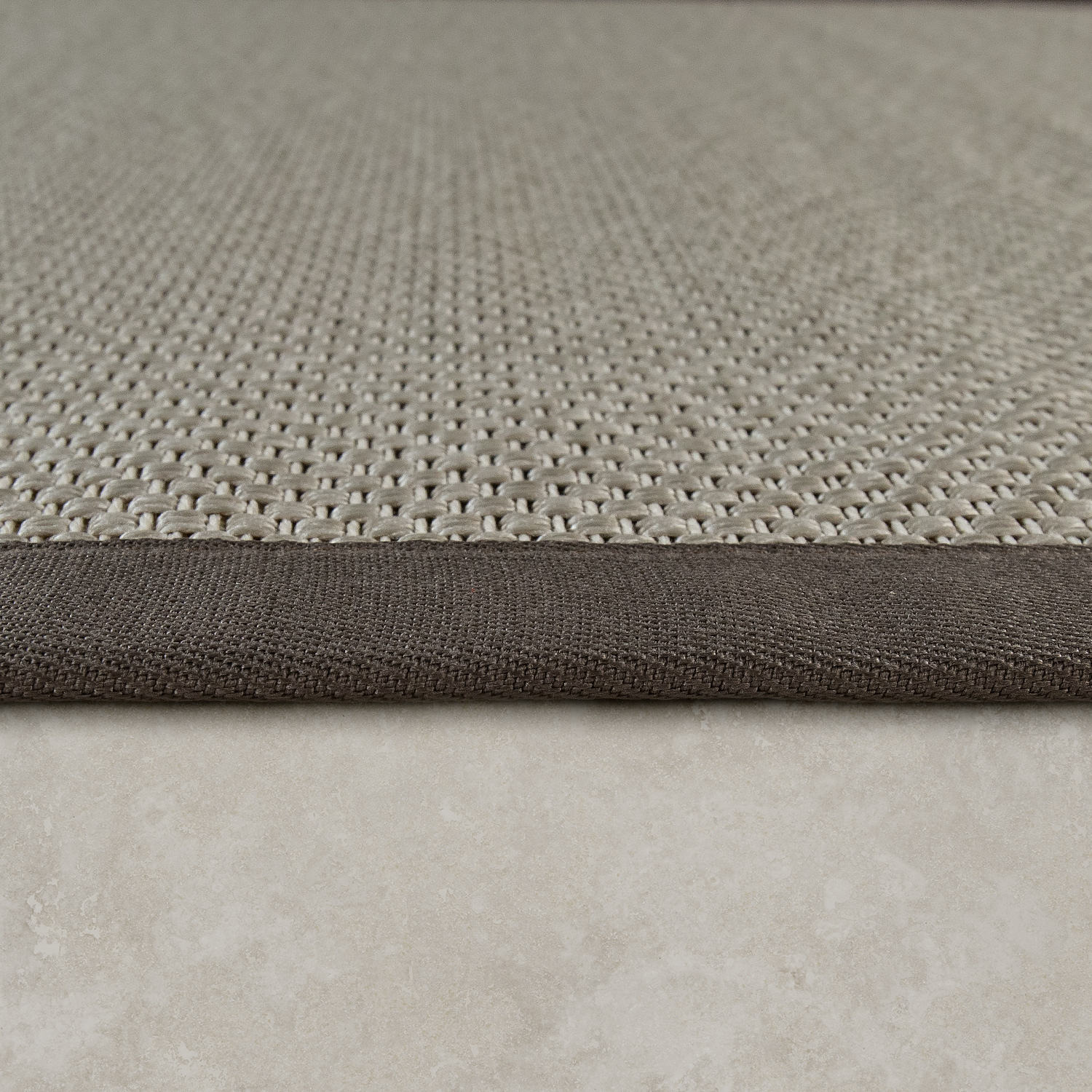 In- & Outdoor Teppich Balkon Küchenteppich Sisal Optik Einfarbig Beige
