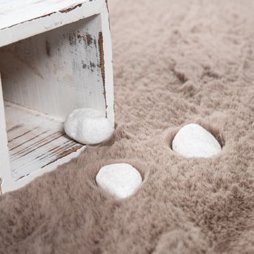 Hochflor-Teppich, Shaggy-Teppich Für Wohnzimmer, Weich Einfarbig, in